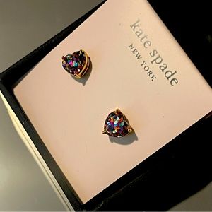 Kate spade multi color heart shaped earrings from the “My love” collection